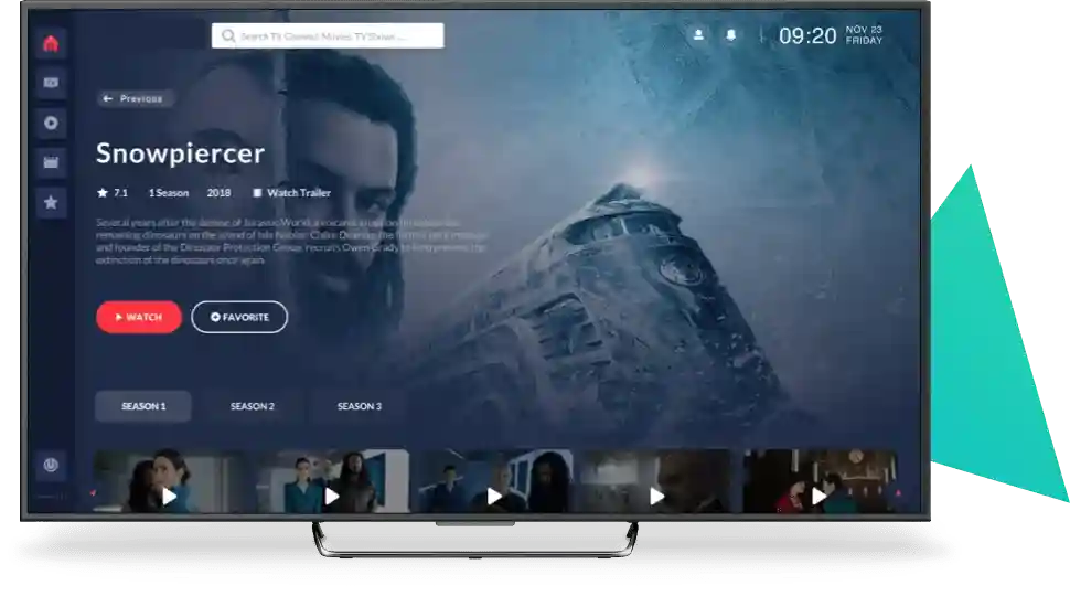Big IPTV Live Channel List Interface